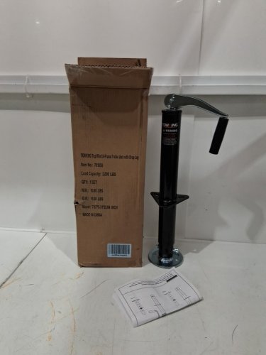 towking A Frame Trailer Jack with Drop Leg, 15" Vertical Travel - 2000 lbs - black - (model:TK-TJAF-Set-701056) image 2