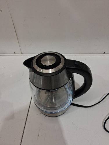 Chefman Dual-Glass Cool-Touch Digital Kettle with Adjustable Temperature and Removable Tea Infuser - 1.7L Cap - stainless steel/black (Model: RJ11-17-CTI-DG-CA-CO/1992747) image 3