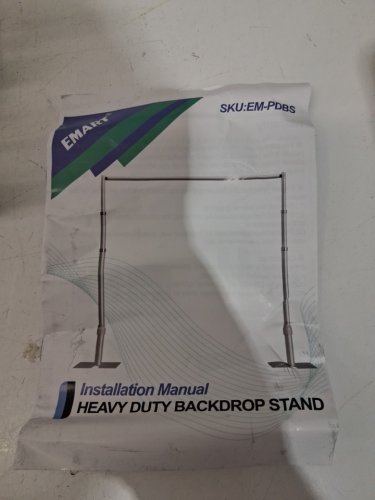 EMART Pipe and Drape Backdrop Stand Kit - Adjustable Metal Frame - 10FT x 10FT - (model: em-pdbs3030-2) image 8