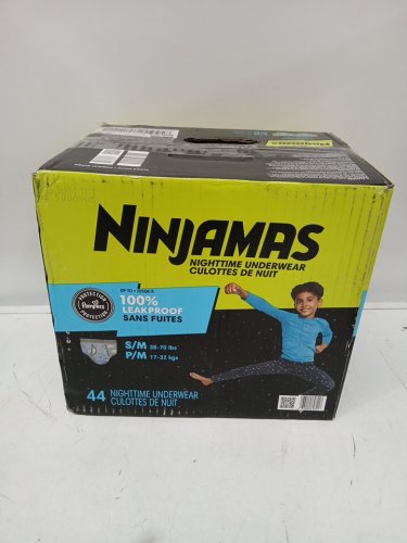 44PK Boys YOUTH NINJAMAS NIGHTTIME UNDERWEAR WITH ALL-NIGHT LEAK PROTECTION - SMALL/MEDIUM (38-70LBS) image 3