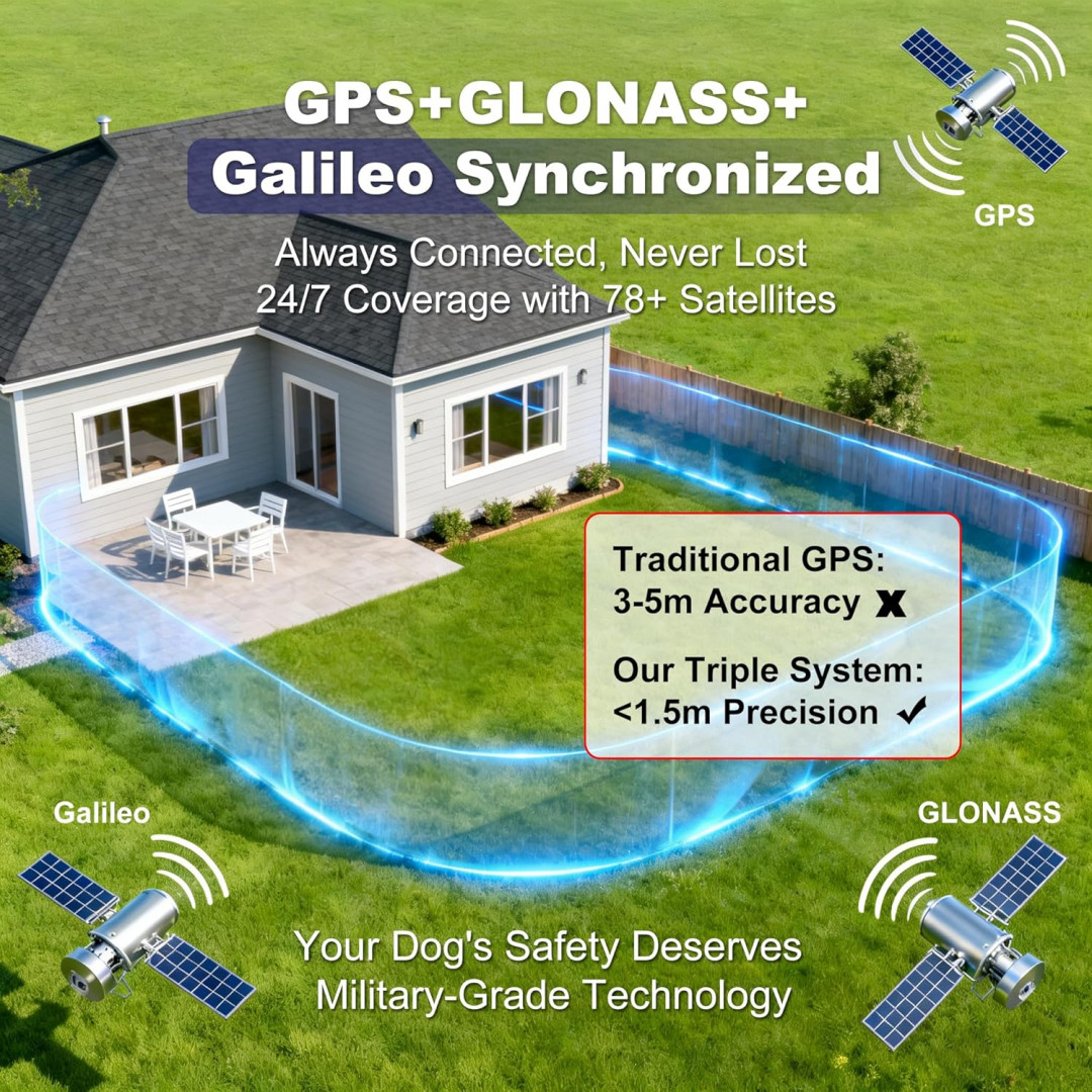 2pk safehalo gps electric wireless dog Fence System - 65ft - 9840 ft/ 12"-28" - black/orange (model: h09) image 5