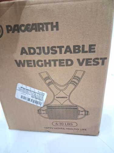 PACEARTH Adjustable Weighted Vest - 4-10lbs - black/grey image 3