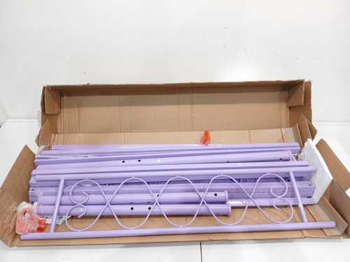 Garvee Metal Bed Frame with Headboard - Twin - Purple (Model: DX-No.1) image 3