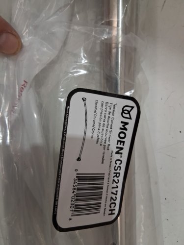 MOEN ADJUSTABLE TENSION CURVED SHOWER ROD - 5FT - CHROME (MODEL: CSR2172CH) image 4