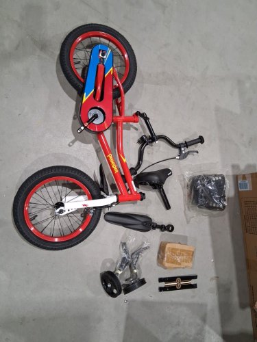 COSTWAY Kid's Bike with Removable Training Wheels and Basket - 14" wheels - RED - (MODEL: TS10085RE-14) image 3