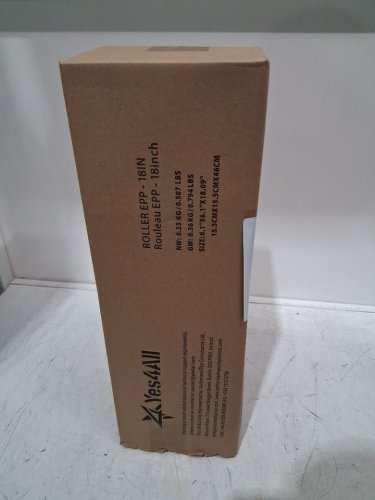 YES4ALL EPP FOAM EXERCISE ROLLER FOR BACK AND LEGS - 18" x 6" - BLACK (MODEL: 8K3B) image 2