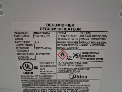 Midea cube smart wifi dehumidifier, compatible with alexa - 50 pint - 4,500 sq. ft - white (model: mad50s1qwt-A) image 8