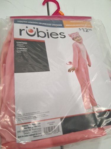 2PC GIRLS RUBIES PIGGY COSTUME - MEDIUM (8-10) - PINK (STYLE: 1000364) image 2