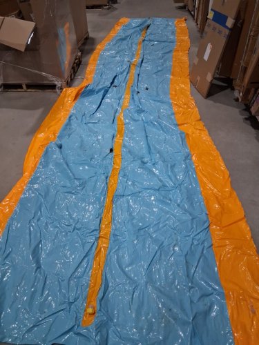 Sloosh Super Double Water Slide with 2 body sliding boards - 25FT x 72" - orange/blue - (model: 40797) image 2