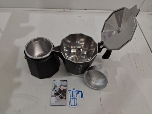 GROSCHE Milano Stovetop Moka pot Espresso Maker - 23.6 oz - Black image 2