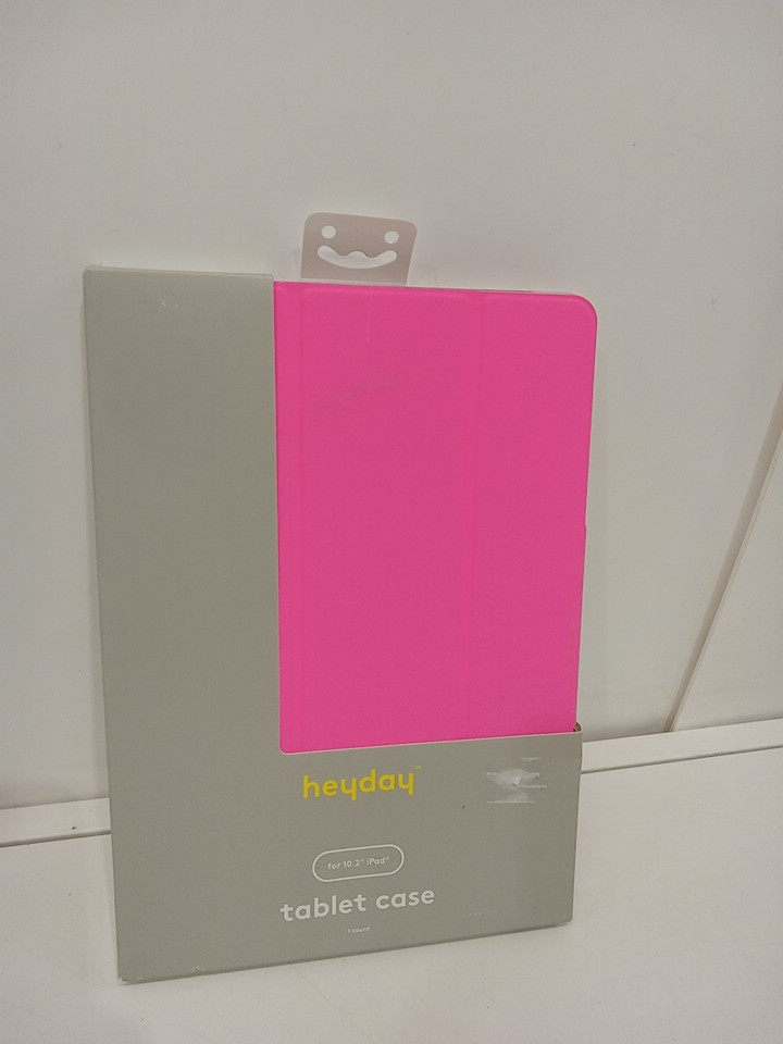 Heyday tri-fold stand tablet case for 10.2" ipad - Neon pink image 2