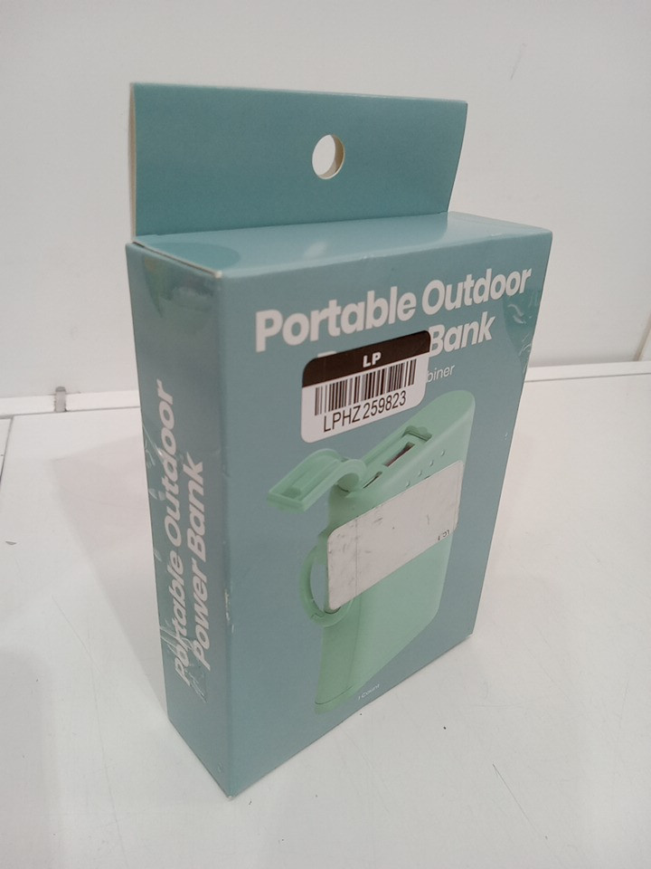 gems portable outdoor power bank with carabiner - usb-A and usb-c output, 6000mah - 12w - Mint / Teal image 2