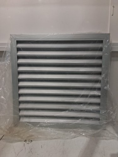 External Wall Vent Cover with Backdraft Damper 26" x 26" - image 2