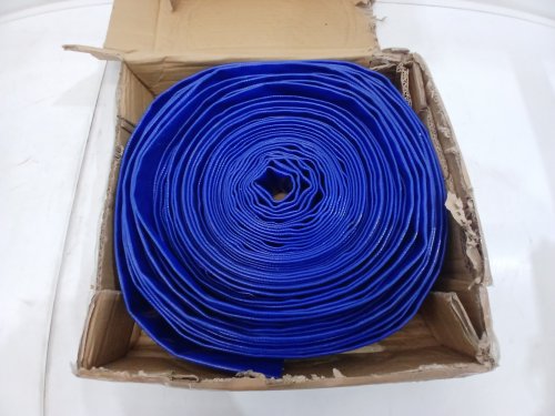 BACKWASH HIGH QUALITY PVC HOSE WITH CLAMPS - 1.5" X 100FT - BLUE (MODEL: TLP04038X100FT01-CE) image 3