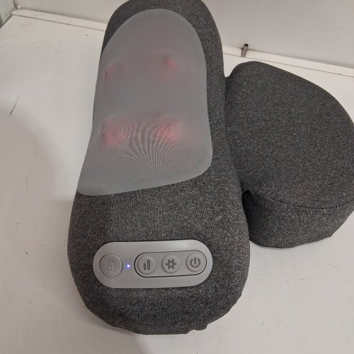 3-IN-1 ELECTRIC Massage Neck Pillow with Heat, Deep Tissue Relief, & Cervical Memory Foam Support - Grey image 3