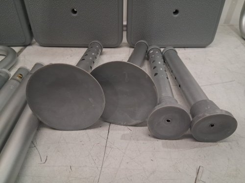 MEDLINE GUARDIAN TRANSFER BENCH WITH BACK & MICROBAN ANTIMICROBIAL TREATMENT - GREY (MODEL: G3-100KBX1) image 4