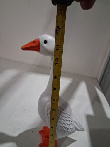 Fufafayo Outdoor Porch Goose Garden Decor -11.5" -white/orange image 3