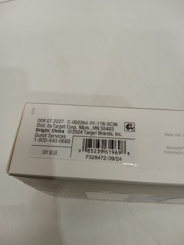 Heyday True Wireless Bluetooth Earbuds with 33ft range - Sky Blue (Model: 008 07 2227) image 3
