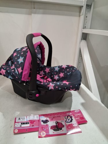 KIDS BAYER Deluxe TOY Car Seat FOR DOLLS - Age 3+- 18" - Dark Blue Stars (MODEL: 67906AA) image 2