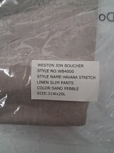 men's weston jon boucher havana stretch linen slim pants - 31w x 29l - sand pebble (style: wb4000) image 3