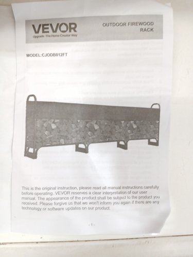 Firewood Rack with Waterproof Cover - 12FT x 4FT x 14" - 660lbs Cap - black (model:CJODB012FT) image 5