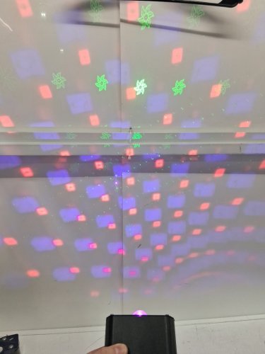 Laser Light Strobe Stage Effects Disco Ball Party Light with Remote Control - black/rgb (model: DQ-R70) image 3
