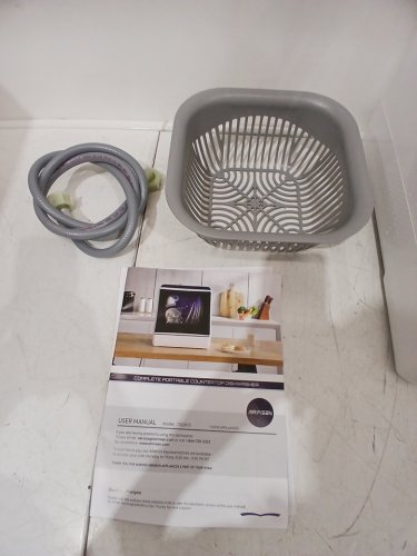 AIRMSEN Portable mini Countertop Dishwasher with LED DISPLAY - 5l water usage - black/white (model: tdqr03) image 4