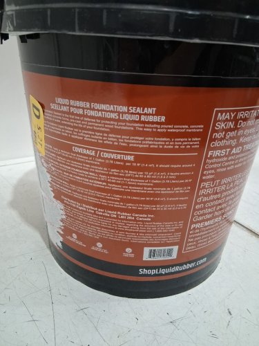 LIQUID RUBBER WATERPROOF CONCRETE FOUNDATION & BASEMENT SEALANT - 2.5GAL - BLACK image 5