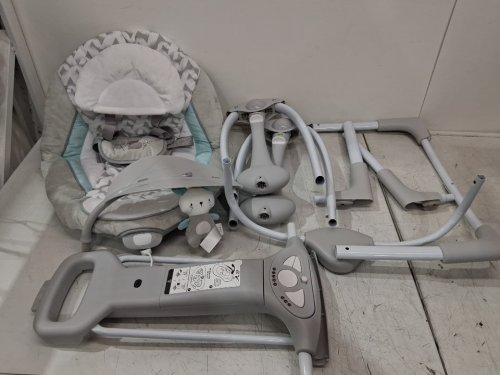 INGENUITY CONVERTME SWING-2-SEAT CORDED PORTABLE SWING - OM TO 9M - RAYLAN FASHION / GREY (MODEL: 12189-ES) image 3