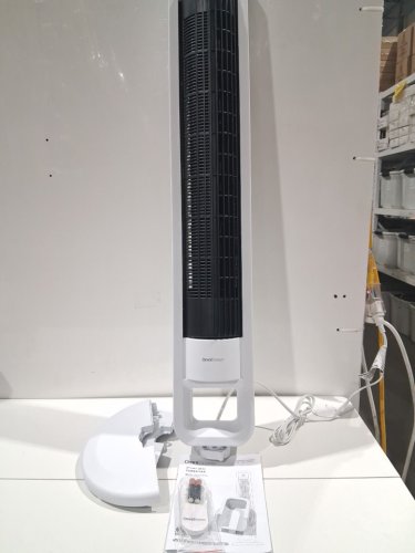 omnibreeze premium 38" Rotating tower fan with wifi CONTROL, 5-SPEEDS & REMOTE - white/BLACK (model: 5333021/dc2313r-g) image 3