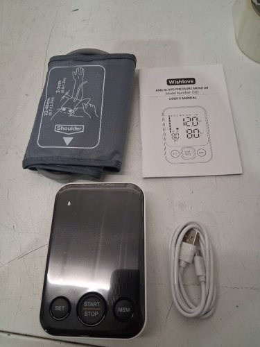 Blood Pressure Monitor Rechargeable Machine for Home with adjustable wrist cuff - 7" - 15" - black / grey (model: c02b) image 3