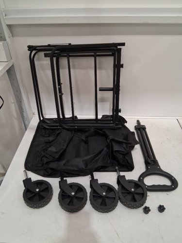 foldable portable trolley wagon cart - 28" x 18.5" - black (model: jy-102) image 2