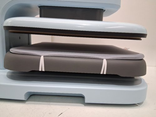 htvront auto heat press 2 - sublimation heat press machine for t shirts with adjustable pressure and fast, even heating - 15" x 15" - TEAL (model: HPA01) image 10
