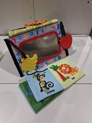 SMART BABY SENSORY CLOTH BOOK WITH SEVERAL compartments - multicolor image 5