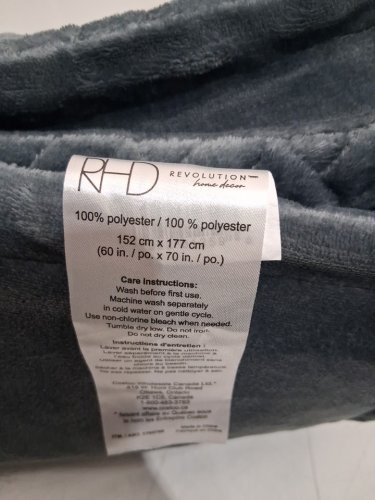Restoration hardware designer Threatened DIAMOND MATTRESS THROWBLANKET - 60" X 70"- blue (MODEL:1795790) image 4