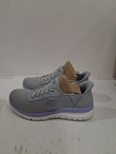 women's sketchers swift fit slip on shoe - size 7 - grey (style: 6633507) image 3