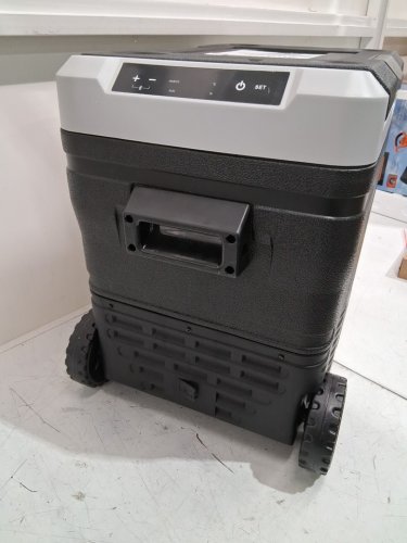 EUHOMY PORTABLE ELECTRIC COOLER AND FREEZER WITH WHEELS & 2 COMPARTMENTS - 50L - 12V DC / 110-240V AC - BLACK/GREY (MODEL: CFB-50) image 11