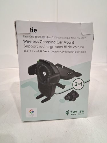 iOttie 2-In-1 Easy One Touch Wireless Car CD Slot / Air Vent Mounted Phone Charger - 15W for Android / 7.5W for iPhone - Black (MODEL: HLCRIO143) image 3