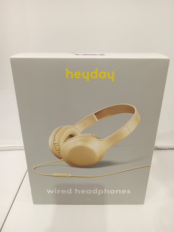 HEYDAY wired headphones with Microphone & remote - 3.5mm aux - mist yellow - (model: 008 07 6304) image 3