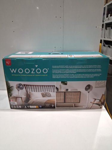 Woozoo 360° Pedestal 12-SPEED Air Circulator - ADJUSTABLE HEIGHT 21" TO 40" - WHITE (Model: STF-360DC/1747373) image 2