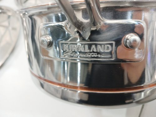 6PC Kirkland Signature 5-ply Clad Stainless Cookware Set - Silver image 8