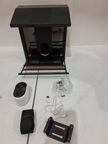 EVERGREEN SMART SOLAR CAMERA BIRD FEEDER - 1080P Full HD - 144° Vision - BLACK/NATURAL WOOD (MODEL: 1934060) image 3