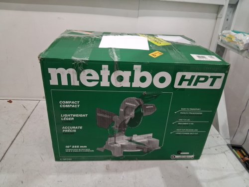 Metabo HPT COMPACT LIGHTWEIGHT Single Bevel Compound 40 tooth Miter Saw - 10" - 15 AMP -  5,000 RPM - green (model: C10FCG2) image 2