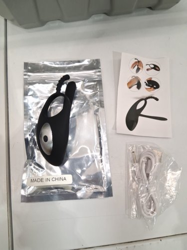 men's rechargeable vibrating cock penis Ring - black image 3