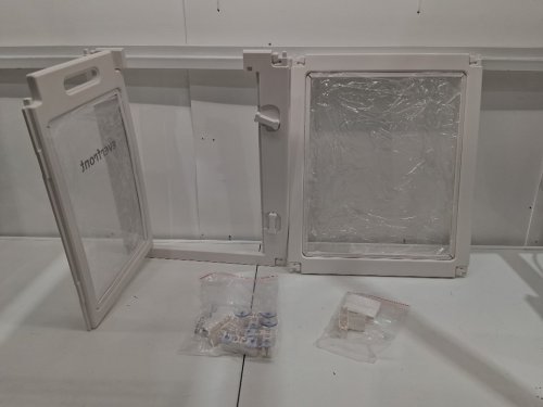 2PC Everfront Foldable Indoor Clear Acrylic Plastic Pet Playpen extention panels - 23.6" - Medium/large Dogs - White image 3