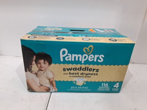 116PK PAMPERS SWADDLERS 360 LEAKPROOF DISPOSABLE BABY DIAPERS - SIZE 4 (15LBS- 34LBS)LBS) image 2