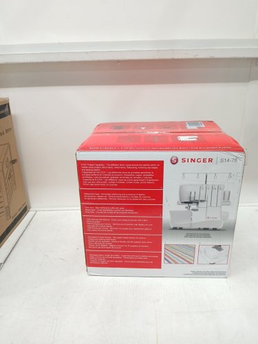 Singer 2-4 stitch compatible serger sewing machine - 1200 stitches per minute - white - (Model: S14-78) image 2