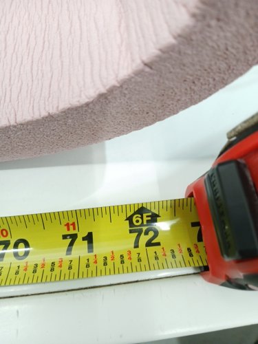EXTRA THICK EXERCISE YOGA MAT - 72" x 22" x 1"- ROSE/PINK (MODEL: GYCOYM-PK) image 5
