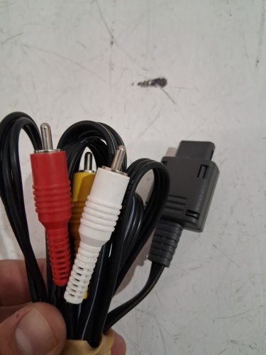 OEM Super Nintendo N64 Gamecube SNES AV RCA Video Cable  - 8ft - Grey image 4