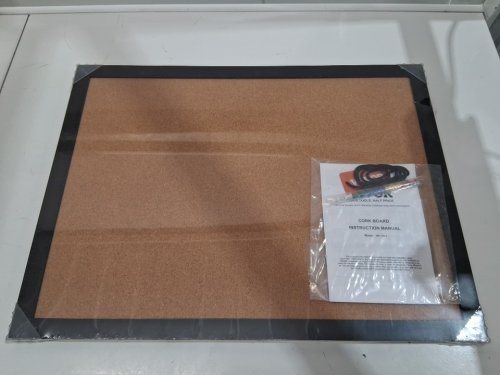 VEVOR Double-sided Cork Board, with MDF Sticker Frame- 24 x 18 - black image 2